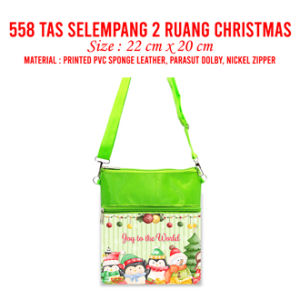 Souvenir Natal Sling Bag 2 Ruang Tas Selempang Natal Sekolah Minggu Paskah Kristiani