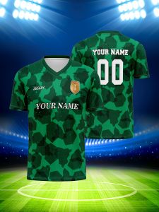 Jeans Fritz Custom 3D Print Green Camo Pattern Soccer Jersey Sporty Style Football Shirt for Men Women Training Match with Fast Delivery Cod Free Shipping High Quality Breathable Soft Touch Comfort Fit