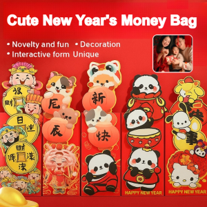 Creative Pull-Out Cartoon New Year Lucky Money Bag Personalized Creative Spring Festival Ew Years Eve Pressure Packet