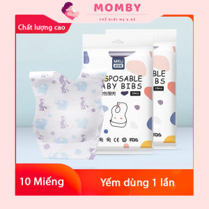 Túi yếm ăn dặm cho bé dùng 1 lần túi yếm vải không dệt chống thấm