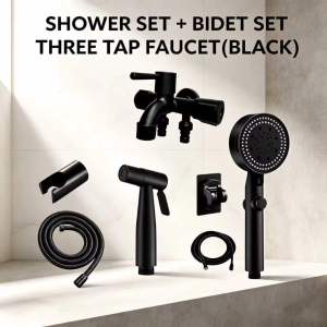 4 in 1 Shower Head Set shower with faucet 5-speed Pressurized Bathroom Shower Head Head With Hose