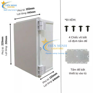 Tủ điện nhựa chống nước lắp đặt ngoài trời trong nhà hộp kỹ thuật box điện kích thước đa dạng