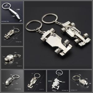 LIGHTER Llaveros พวงกุญแจ F1 สังกะสีอัลลอยด์ สีเงินสี จี้แต่งรถแข่ง อุปกรณ์เสริมเสริม เย็นเย็น ของขวัญกิจกรรมแข่งรถ