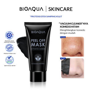 【BPOM】BIOAQUA masker peel off Mask Charcoal Anti-Blackhead mask 60g