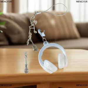 [COD] MENGYUR Ins Style Music Earphone Shape Keychain Mobile Phone Chain Charm Pendant Keyring Jewelry For Girl Women Gift Bag Decoration