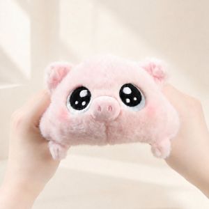 RGFV Fluffy Soft Elephant Plush Toys Cartoon Round Plush Piglet Doll Lovely Adorable Little White Dog Plush Toy Home Decoration