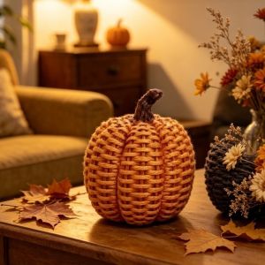 HUIHEYU Retro Pumpkin Decors Crafts Design Resin Halloween Pumpkin Ornament Funny Decorative Harvest Festival Ornament Office Decoration