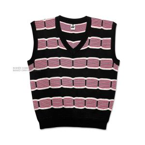 Sweater Rajut Vest Wanita Kotak Garis Premium#Vest Rajut Wanita#Atasan#Rajut Vest