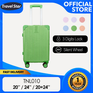 Travel Star TNL010 Macaron Pastel Hard Case Elegant Luggage Set [6 Colors available] 20 or 24 or  20+24 Inch
