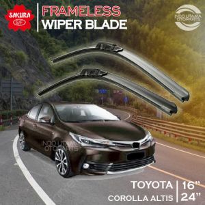 Wiper Frameless Toyota Corolla Altis Karet Kaca Mobil SAKURA