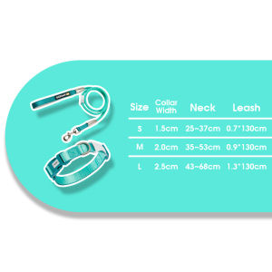 HamshMoc Dog Cat Leash Combo POM Buckle Size Adjuster Anti-Rust D-Ring Tangle-Free Rotator Comfort Grip Polyester Weave