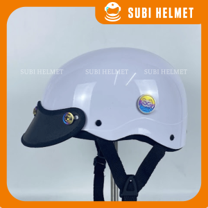 [TẶNG TEM BIKER] Nón Bảo Hiểm Nửa Đầu 1/2 - Mũ Bảo Hiểm Nửa Đầu - Sơn Nhiều Màu - Phủ Nano - Gắn 3 Ốc Titan Gr5 + Mèo T