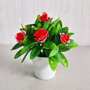 Azgalery PBP59 / Tanaman Hias Pot Bunga Plastik Mini Ornamen Dekorasi Ruangan Artificial Flower / COD