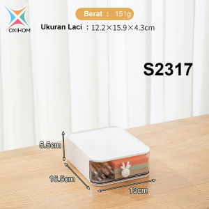 Oxihom Laci Plastik Susun Kotak Penyimpanan Storage Box Tempat Make up Desk Organizer