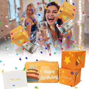 YUDESHUI Anniversary Surprise Bounce Box Party Decorations Cards Surprise Jumping Box Explosion DIY Creative Bounce Box Women Girls