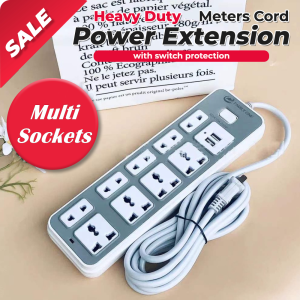 Extension Outlet With Switch 9 Universal Charger Socket 2 USB Charger Port Electrical Power Strip Multi-Function