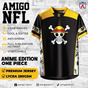 AMIGO NFL Sublimation Microfiber Jersey tshirt Design ONE PIECE baju jersi baju jersey Malaysia viral tiktok jersey