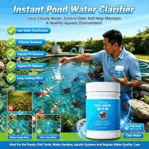 🔥【Fish Pond Water Purifier】Fish Joy Treasure Water Purification Tablets – Clear Green/Cloudy Water Remove Odor 鱼乐宝净水片