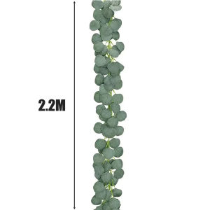 5pcs mô phỏng bạch đàn lá mây 2.2m cây xanh Giả Vòng Hoa Mây DIY treo vườn nhà vườn đám cưới trang trí tiệc