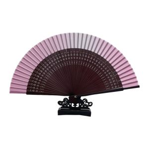 PERPE Portable Bamboo Folding Fan Summer Chinese Style Dance Folding Fan Ancient Style Elegant Handheld Fan for Dance Performance