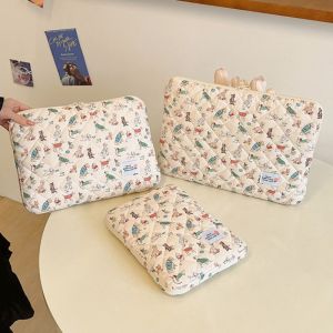 XHLXH Large Capacity Tablet Protective Case Puffy Lightweight Computer Storage Bag Tablet Cover Embroidered Tablet Sleeve Bag School