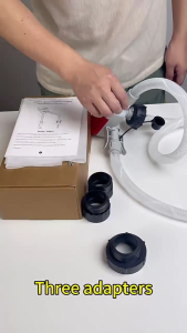 Powered Fuel Pump Auto Stop Function 9.08L/Min Flow Gasolines Diesels Oil Transfer 51Inch Flexible Hose