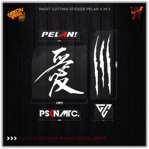 STICKER PELAN PAKET 5IN1 PSKNMTC CAKAR MONSTER GC UNTUK MOTOR