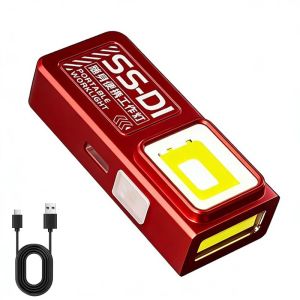 COB LED Flashlight USB C Rechargeable Powerful Work Light with Magnet Waterproof EDC Camping Walking Pocket Lamp