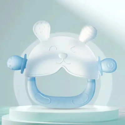 Rabbit sleeve hand teether PP silica fruit can be sterilized at high temperature