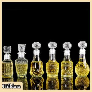 [Hilldora] ขวดเหล้าวิสกี้ขนาดเล็ก1ชิ้นขนาด50มล. ขวดเหล้าแอลกอฮอล์แก้วขนาดเล็กพร้อมฝาเกลียวขวดเหล้าวิสกี้
