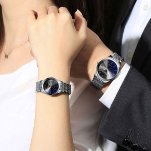 WLISTH Couple Watch Couple Casual Waterproof Luminous Calendar Simple Luxury Holiday Gift Mineral Glass Metal Strap 358