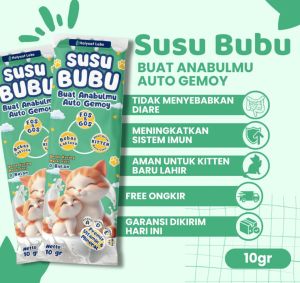 Susu BUBU kucing auto gemoy semua umur 10gr susu kucing