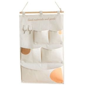 PTPT  Nordic Style Wall Hanging Storage Bag Multifunctional 5/12 Pockets Sundries Organizer Room Organizer Ornaments Door Tote Bags Makeup