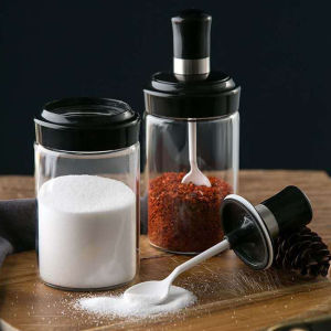 MAYA โถปรุงรส ได้แก่ มีช้อนและพร้อมฝาปิด โถเกลือ กล่องเครื่องปรุงรส Seasoning jar with spoon and lid