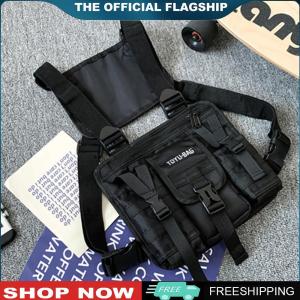 [CHAMAIR STORE] Molle Shoulder Bag Oxford Cloth Male Chest Bag Adjustable Multiple Pockets Lightweight for Outdoor Camping Supplies