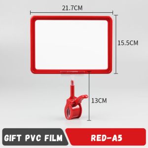 SPARAK Nhựa Kẹp thẻ giá A4/A5 Màu Giữ Biển Hiệu Nhãn Chất lượng cao Có thể xoay Khung áp phích Pop Siêu thị
