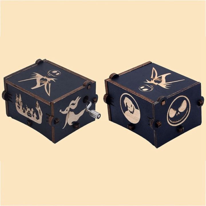 TCHIRR Boxwood Hand-cranked Music Box Hand-cranked Classic Wooden Music ...