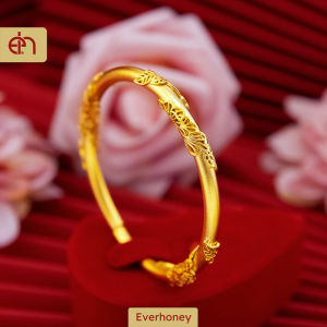 Gold Bangle Open Cuff Bracelets with Exquisite Hollow Leafs for Women Girls