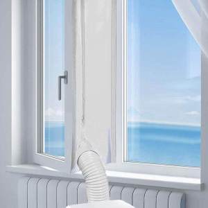 Airlock Window Seal for Portable Air Conditioner Flexible Cloth Sealing Plate Window Seal With Zip and Adhesive Fastener