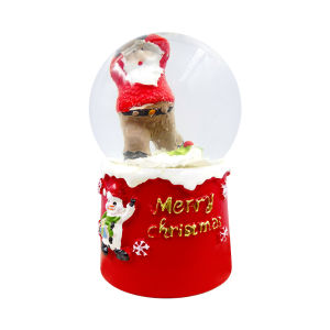 HS-037 Cute Christmas Snow Globe With Changing Light 4.5cm