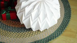Handmade Paper Origami Mushroom Table Lamp Shade Decoration White Paper Origami Table Lamp  Paper Pendant Lamp Shade