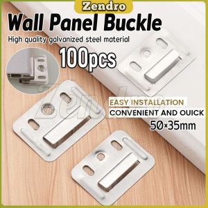 ZEO 100Pcs/pack Wall Panel Buckle PVC Wall Mounting Clips Furniture Cladding Clip