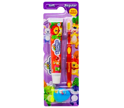 KODOMO Toothbrush 2in1 / Sikat Gigi Dan Pasta Gigi by COSME MURAH