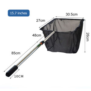 Stainless steel telescopic fishing net fish tank aquarium fish net practical scoop net rod fish scoop fishing gear fishing net