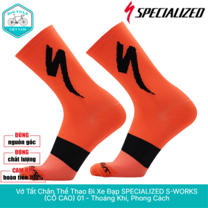 Tất (Vớ) Thể Thao Đi Xe Đạp SPECIALIZED S-WORKS – Cổ Cao Kiểu 01