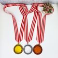 Medali Warna Emas Perak Perunggu Plus Tali Merah Putih Medalion Mendali Custom Gold Silver Bronze Penghargaan Lomba Kejuaraan Olimpiade Hadiah Wisuda Souvenir Acrylic Akrilik 100% Bahan Resin. 