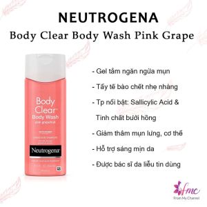 Sữa Tắm Ngừa Mụn Neutrogena Clear Body Wash Pink Grapefruit 250ml