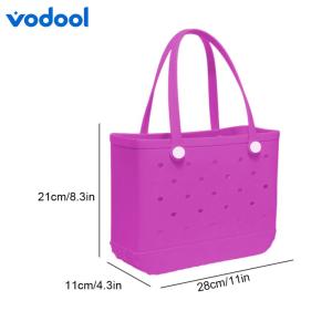 VODOOL Heavy Duty Beach Storage Bag Large Capacity Open Tote for Beach Pool and Boat Trips Made of Water-Resistant Fabric in Vibrant Colors