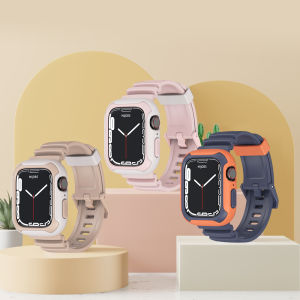 Strap For Apple Watch Band 44mm 40mm 45mm 41mm Bracelet Screen Protector Cover i Watch Series 7 6 5 4 SE