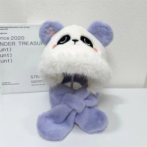 【สวยและอบอุ่น】หมวกพร้อมผ้าพันคอ หมวก ผ้าพันคอกํามะหยี่กันลมและอบอุ่นสําหรับทารก หมวกป้องกันหูน่ารักในฤดูหนาว ดูดีและดูดี